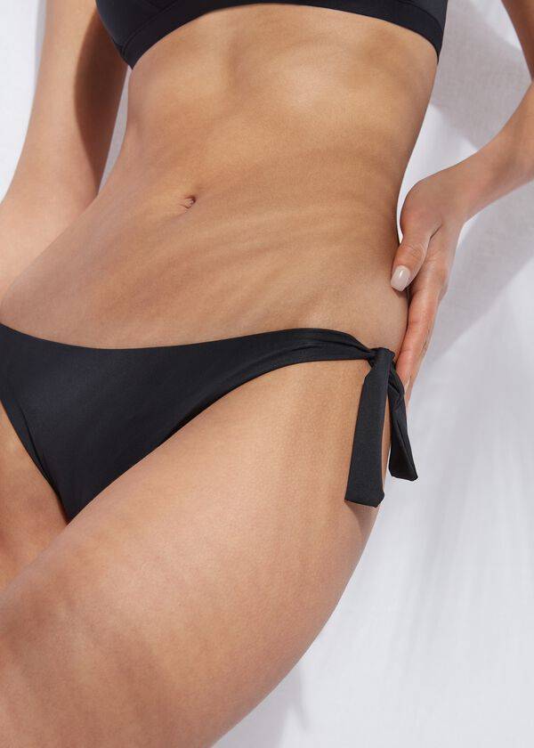 calzedonia bow brazilian indonesia eco bikini bottom da donna nero