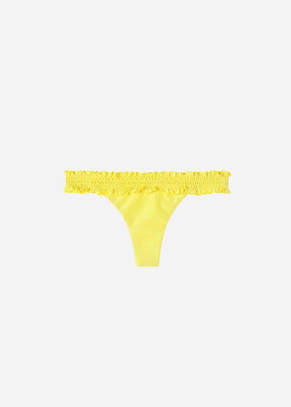 slip bikini brasiliano giallo calzedonia formentera da donna