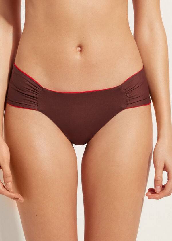 slip bikini brasiliano eco indonesia calzedonia da donna rosso