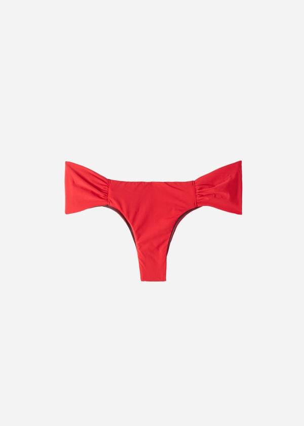 slip bikini brasiliano eco indonesia calzedonia da donna rosso