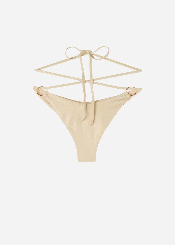 slip bikini brasiliano abu dhabi calzedonia da donna color oro