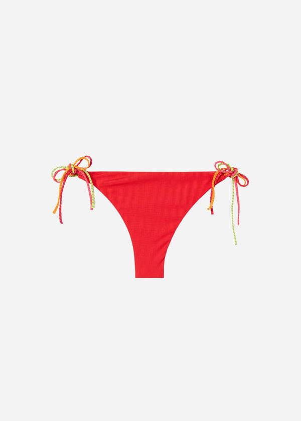 slip bikini rosso da donna calzedonia modello berlino con perizoma brasiliano