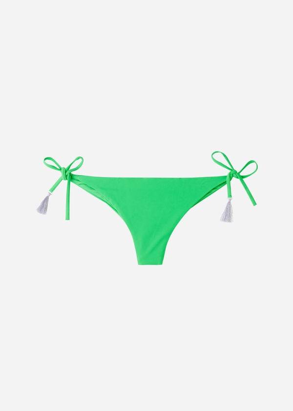 calzedonia brazilian string capri bikini bottom da donna verde