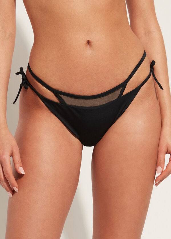 slip bikini da donna tokyo perizoma brasiliano nero calzedonia
