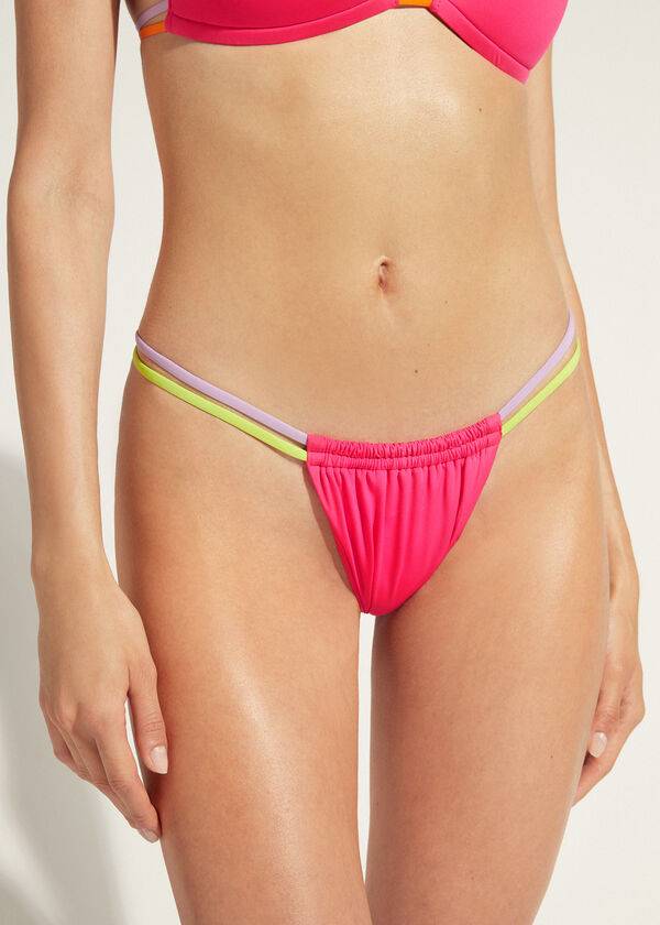 calzedonia brasiliano perizoma tokyo eco bikini slip donna rosa