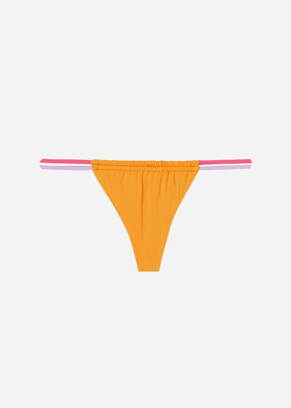 slip bikini da donna tokyo eco perizoma brasiliano arancione calzedonia