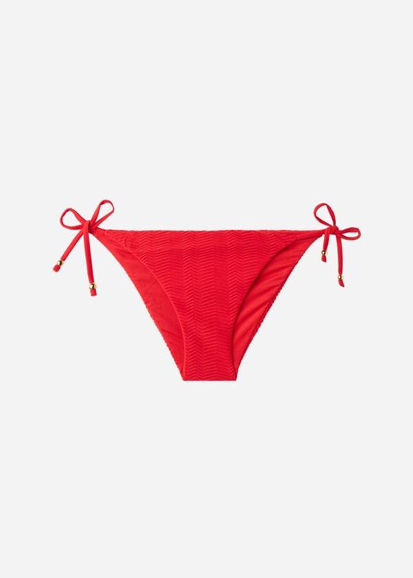 calzedonia chevron string casablanca slip bikini da donna rosso