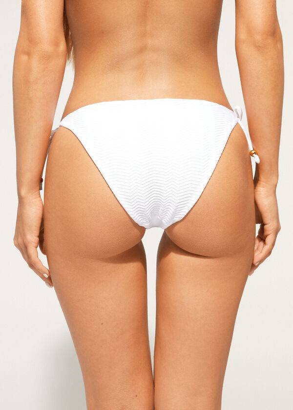 calzedonia chevron string casablanca slip bikini da donna bianco