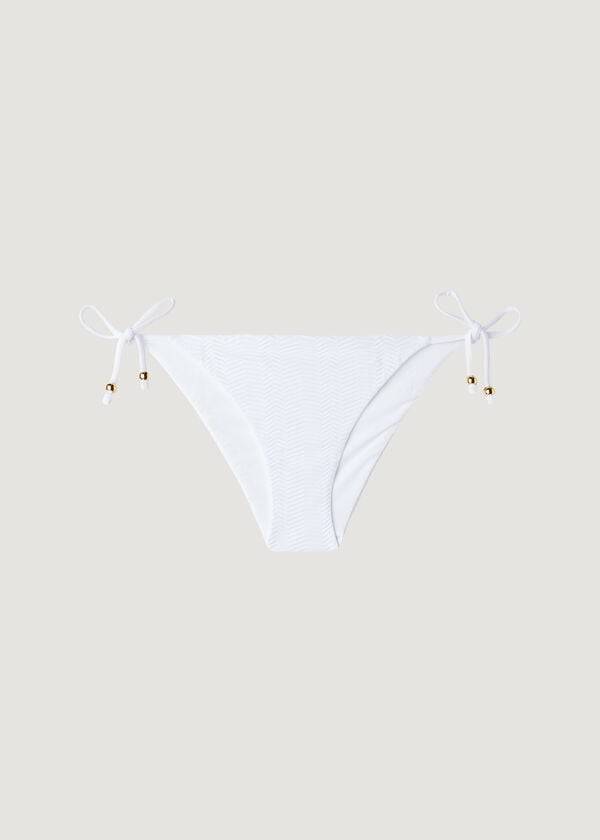 calzedonia chevron string casablanca slip bikini da donna bianco
