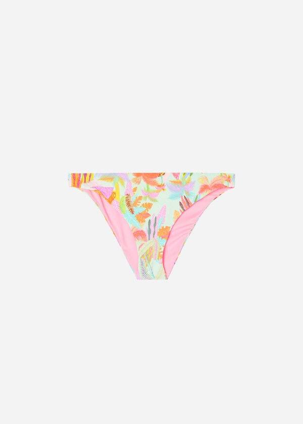 calzedonia foliage tahiti - slip bikini da donna verde