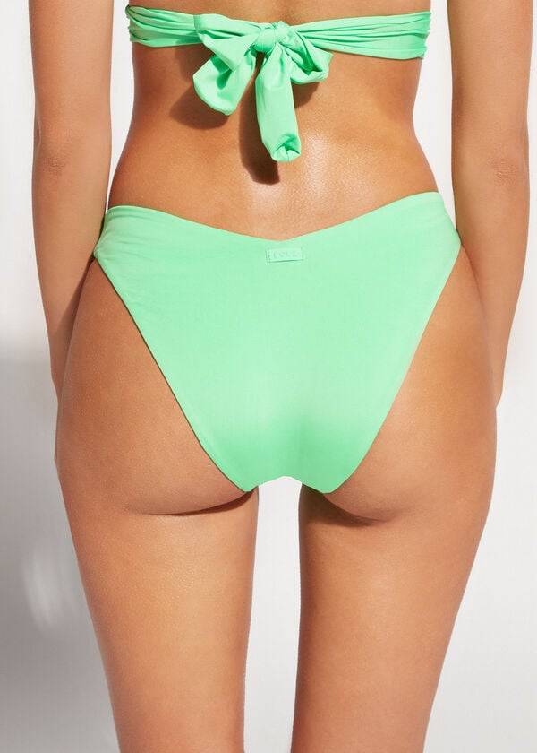 slip bikini ecologico indonesia high cut da donna calzedonia color menta