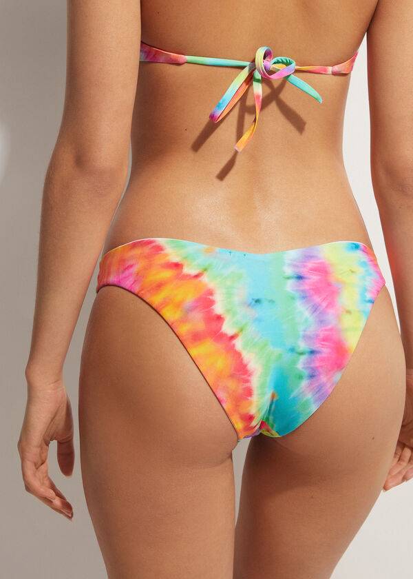 slip bikini da donna orlando high cut calzedonia multicolore