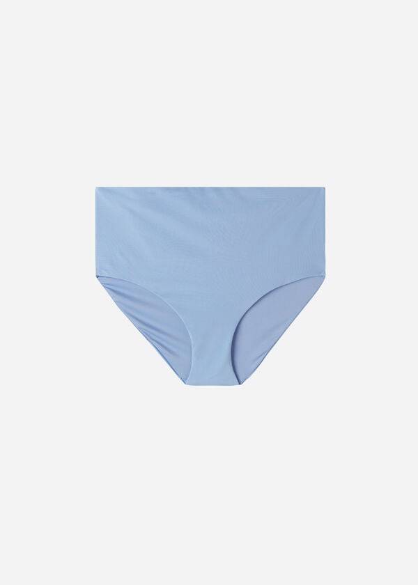 slip bikini da donna ecologico indonesia high shaper waist calzedonia blu