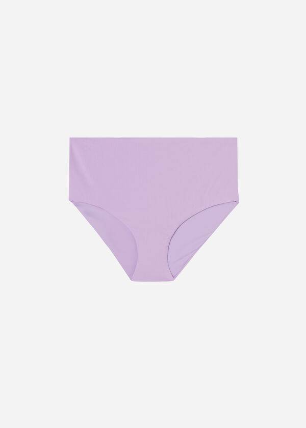 slip bikini da donna ecologico indonesiano con vita alta calzedonia viola