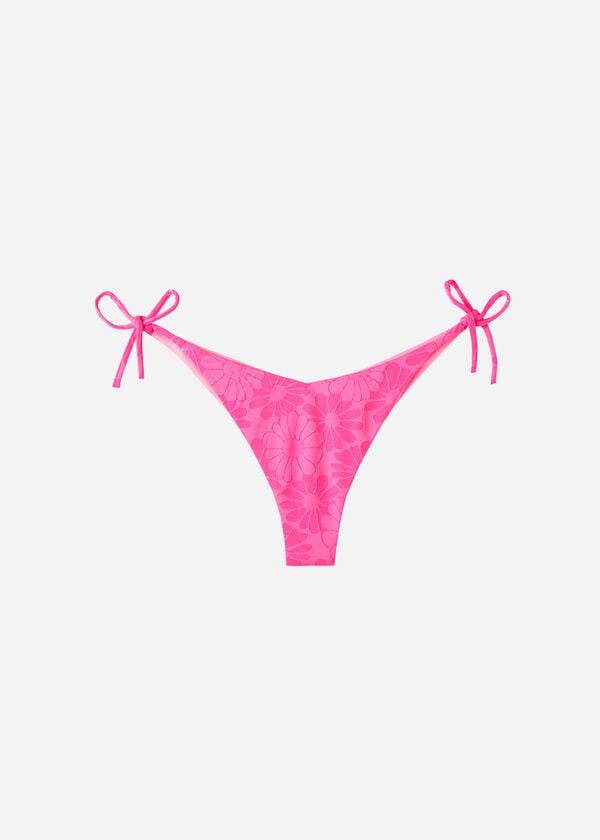 slip bikini brasiliano antibes da donna con scollo a v alto calzedonia rosa