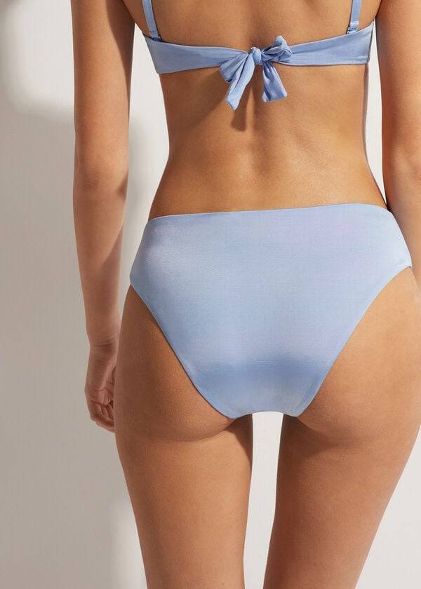 slip bikini da donna abu dhabi a vita alta calzedonia blu