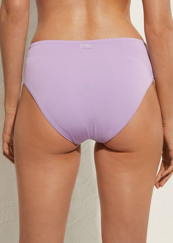 slip bikini ecologico a vita alta da donna calzedonia indonesia viola