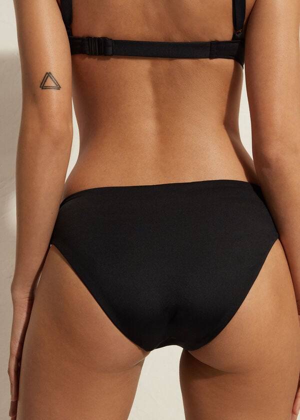 slip bikini nero a vita alta da donna calzedonia indonesia eco