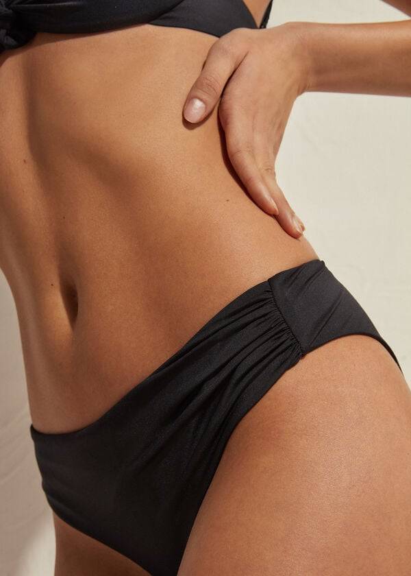 slip bikini nero a vita alta da donna calzedonia indonesia eco