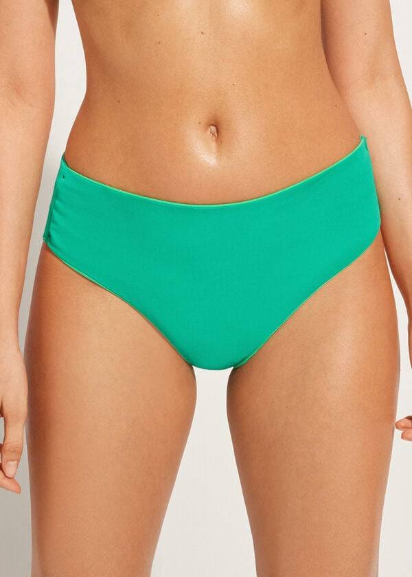 calzedonia high waist indonesia eco bikini bottom da donna verde
