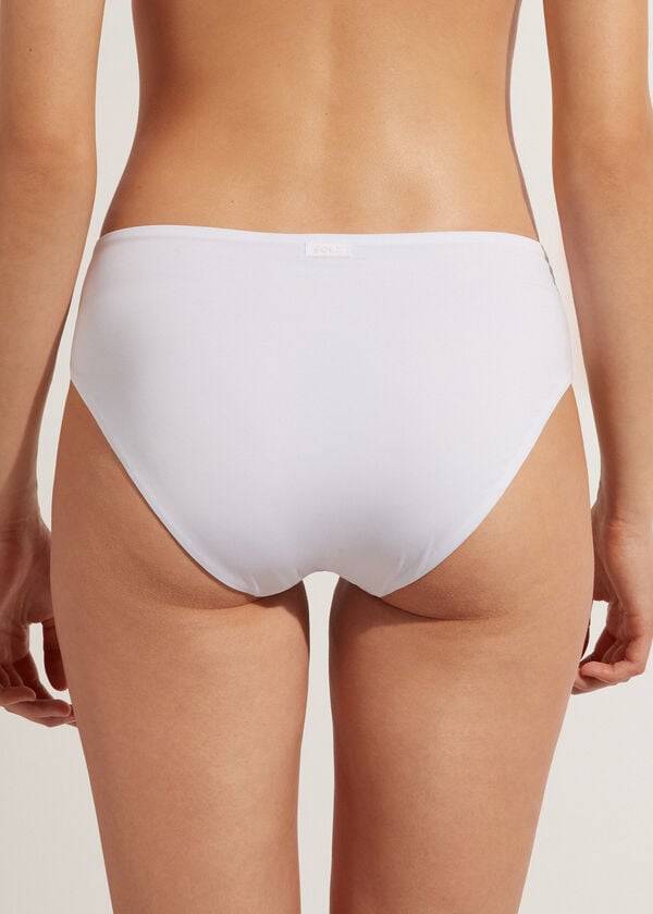 slip bikini ecologico a vita alta da donna calzedonia indonesia bianco
