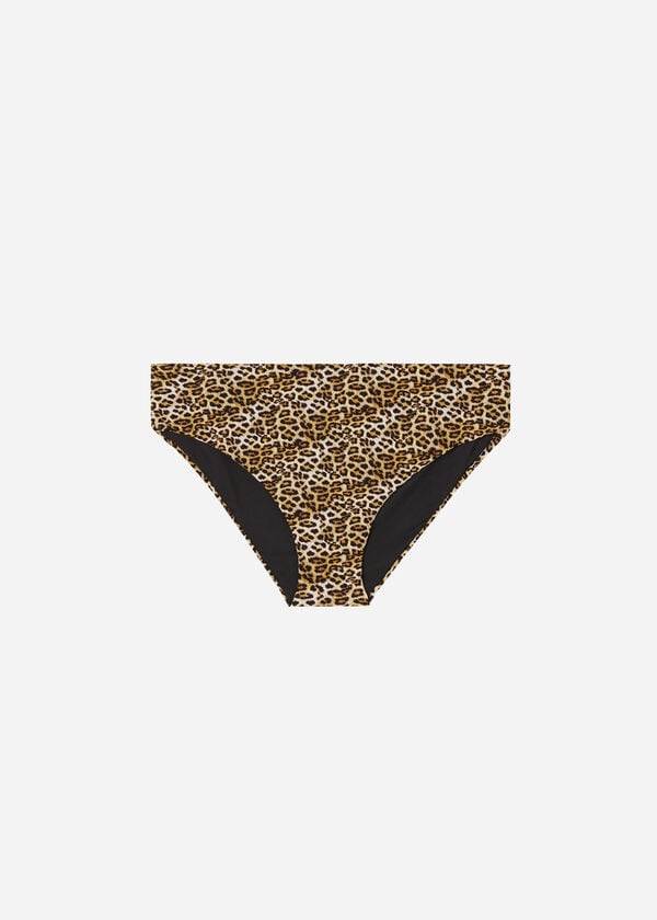 slip bikini a vita alta malindi da donna calzedonia marrone