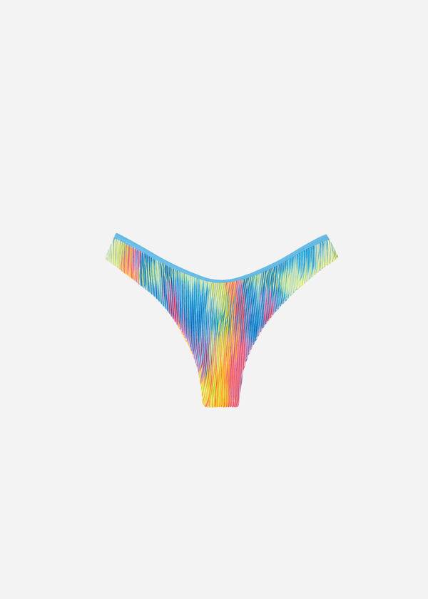 slip bikini brasiliano maiorca a vita alta multicolore da donna calzedonia
