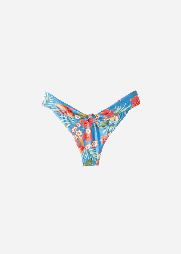 slip bikini brasiliano maui da donna con scollo alto calzedonia verde