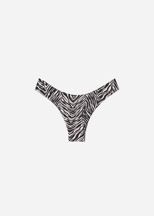 slip bikini brasiliano nairobi con scollo alto da donna calzedonia nero
