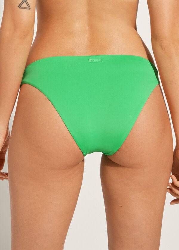 slip bikini a vita bassa eco indonesia calzedonia da donna verde