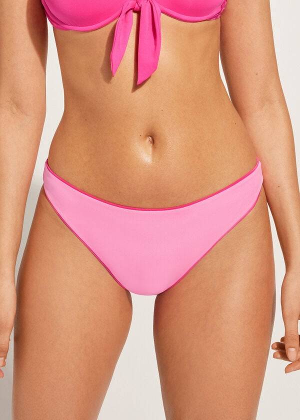 slip bikini da donna a vita bassa eco calzedonia indonesia rosa