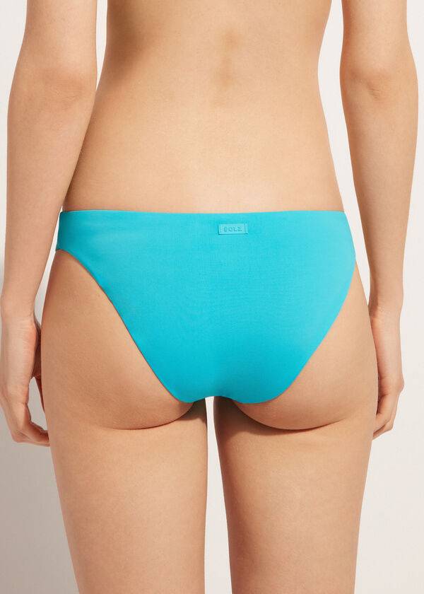 calzedonia indonesia eco slip bikini a vita bassa da donna turchese