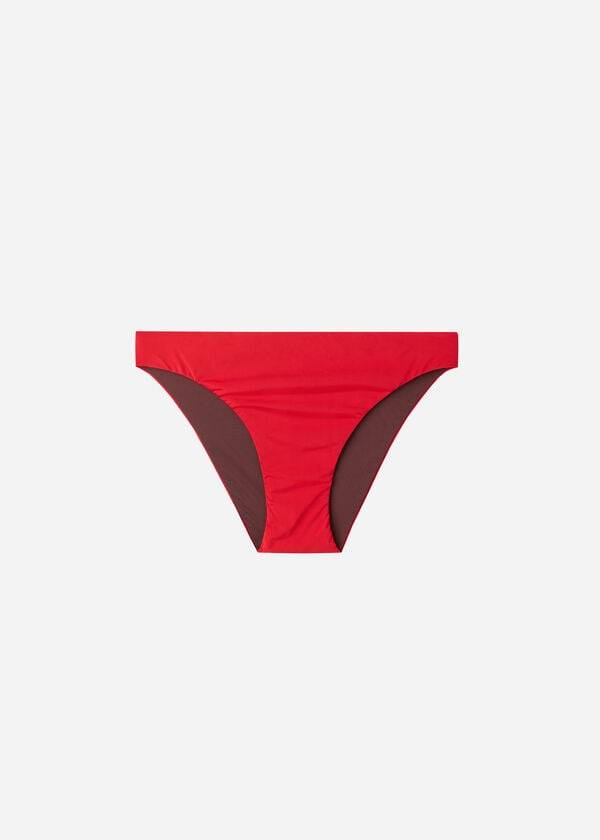 slip bikini a vita bassa eco indonesia calzedonia da donna rosso