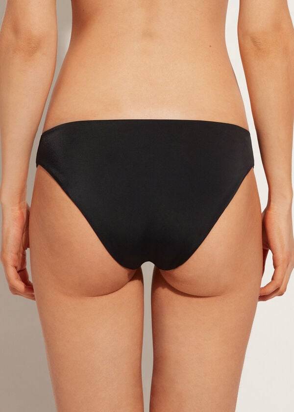 slip bikini shanghai con strass calzedonia da donna colore nero