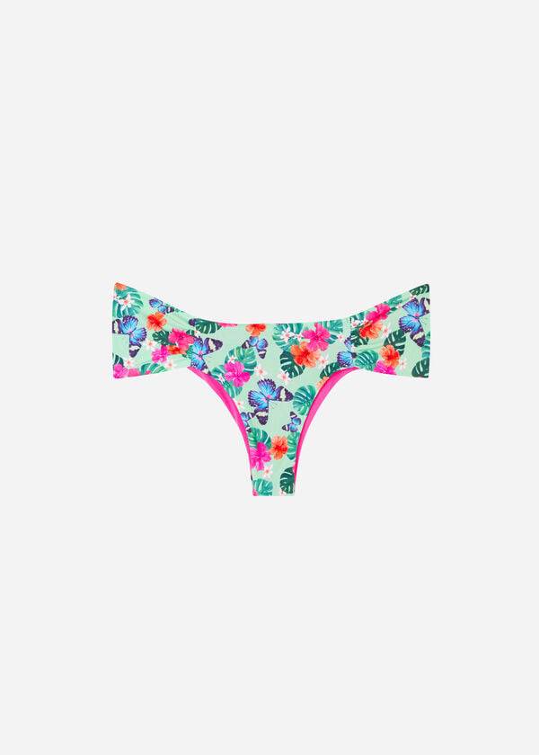 slip bikini brasiliano malibu con volant calzedonia multicolore da donna