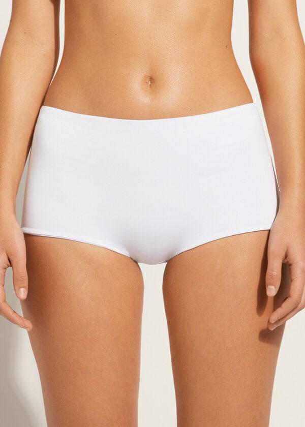 slip bikini ecologico calzedonia da donna colore bianco