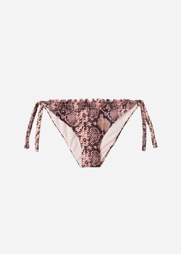 calzedonia side tie sidney slip bikini da donna rosa