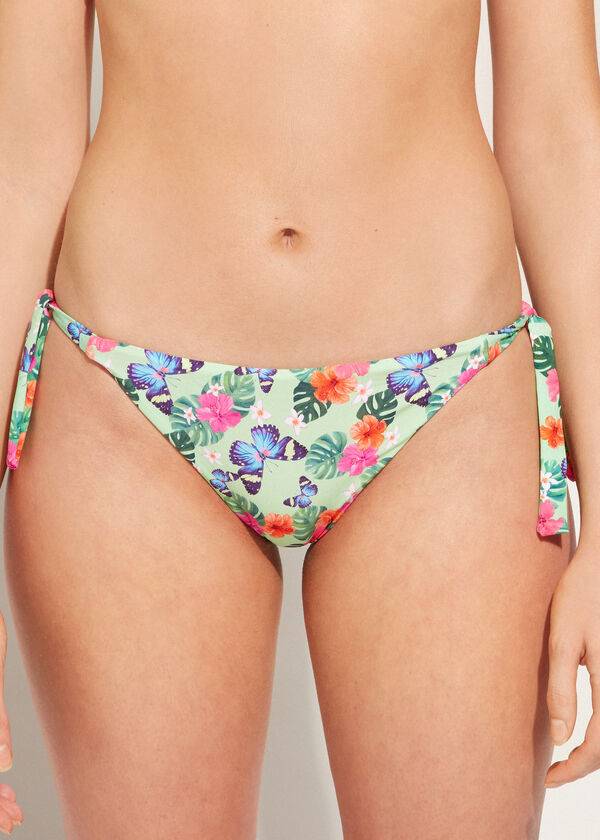 slip bikini malibu con lacci laterali calzedonia da donna multicolore