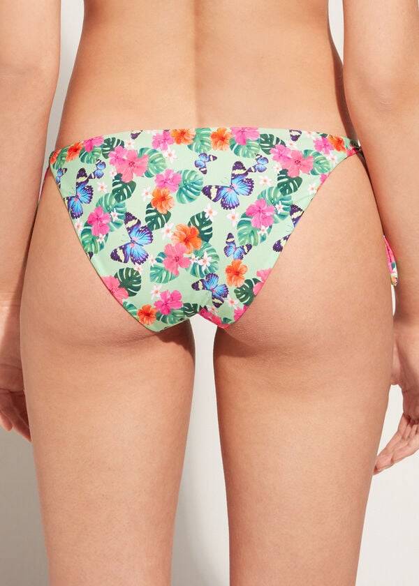slip bikini malibu con lacci laterali calzedonia da donna multicolore