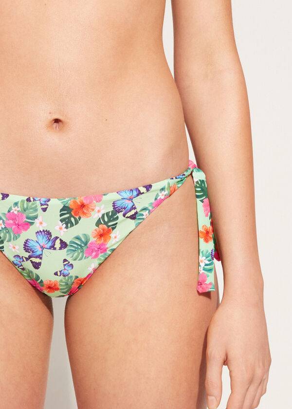 slip bikini malibu con lacci laterali calzedonia da donna multicolore