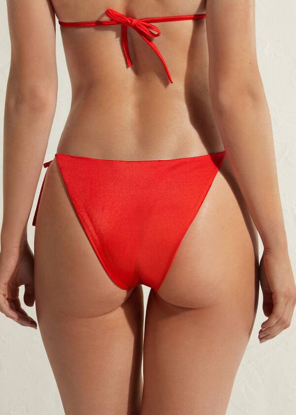 slip bikini rosso da donna calzedonia string marrakech