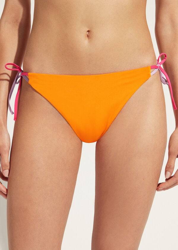 calzedonia string tokyo slip bikini donna arancione