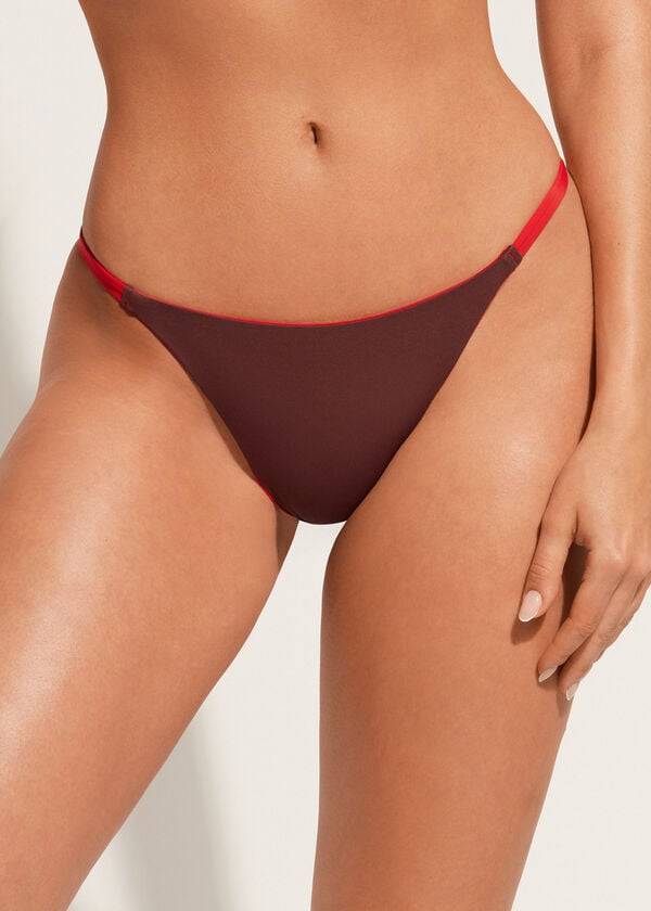 calzedonia thong indonesia eco bikini bottoms rosso da donna