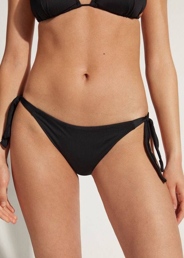 slip bikini da donna calzedonia tied indonesia nero