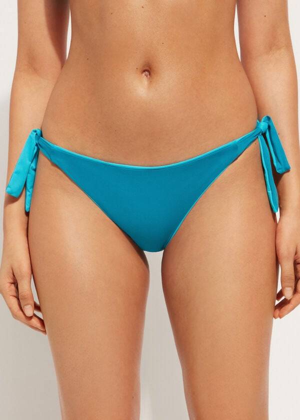 calzedonia tied indonesia eco bikini bottom da donna turchese