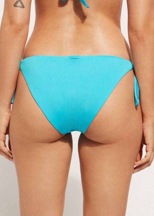 calzedonia tied indonesia eco bikini bottom da donna turchese