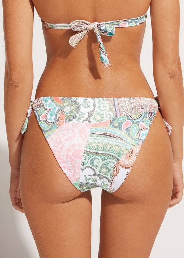 slip bikini verde da donna calzedonia tied saint tropez