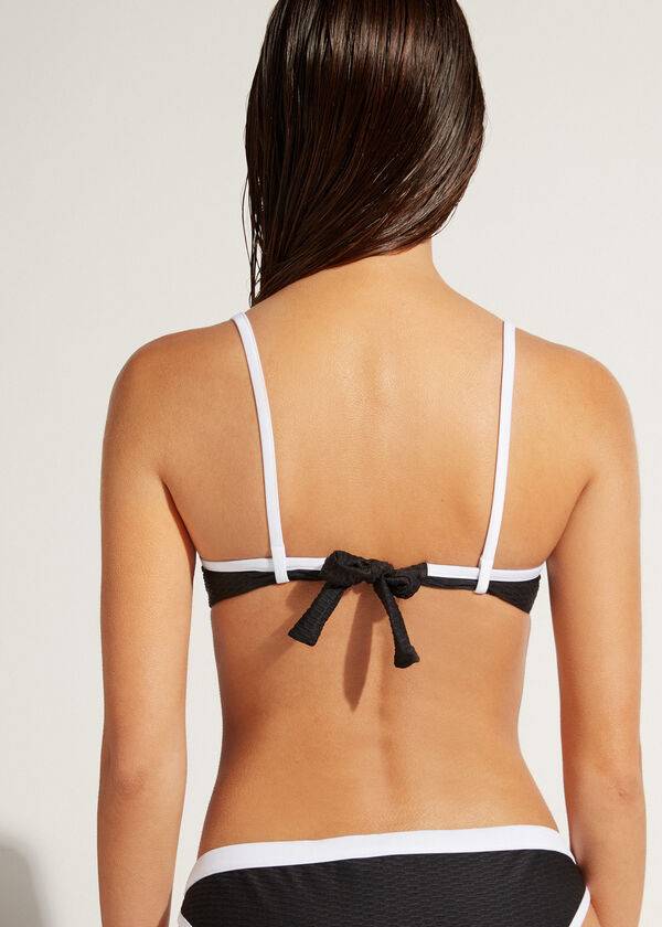reggiseno bikini a balconcino coimbra calzedonia da donna nerobianco