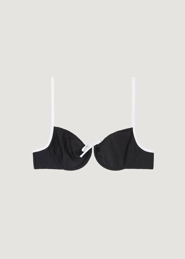 reggiseno bikini a balconcino coimbra calzedonia da donna nerobianco