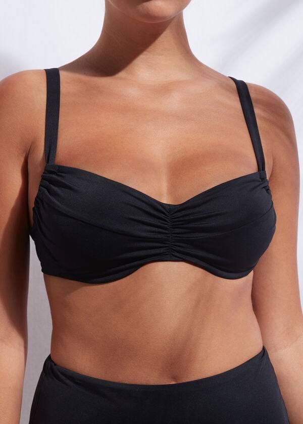 reggiseno bikini da donna calzedonia balconcino indonesia nero